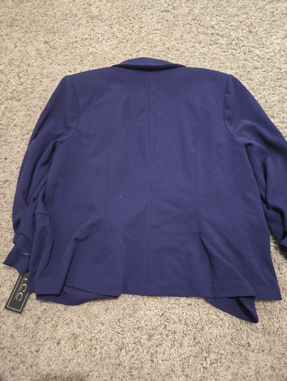 NYCC Womens Navy Double-Breasted Blazer with Gold Buttons - Picture 5 of 6
